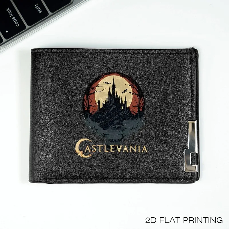 CASTLEVANIA ELEGANT MEN'S SHORT WALLET PU LEATHER LIGHTWEIGHT DURABLE DAILY USE FASHION BUSINESS STYLE