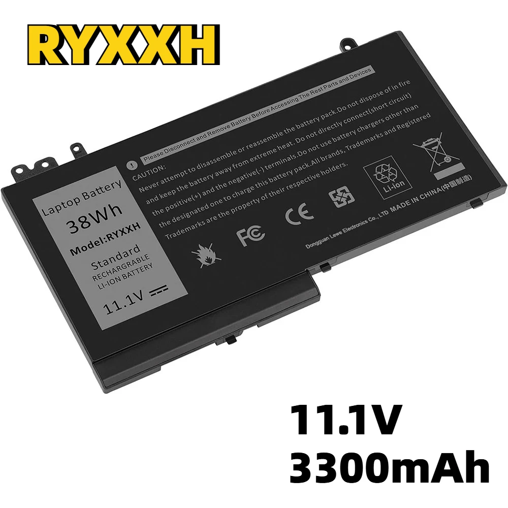 

Аккумулятор для ноутбуков Dell Latitude 12 5000 E5250 P25S001 E5450 E5550 3150 P21T001 3160, 38 Вт·ч, RYXXH, 09P4D2, 9P4D2, 0YD8XC