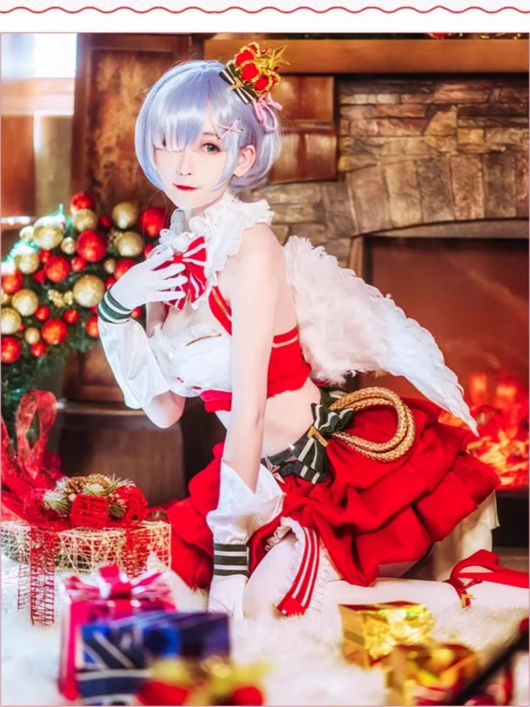 Rem Cosplay RE: ZERO - Starting Life in Another World Anime Women Sweet Top Skirt Halloween Costumes Christmas Suit Stock