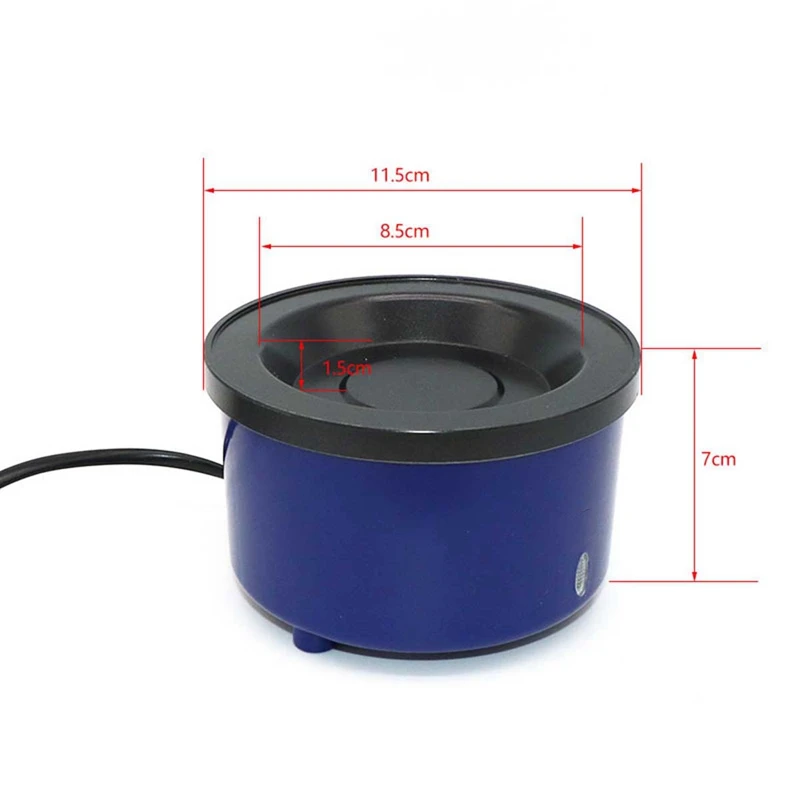 クラフト用接着剤スキレット、電気ホットメルト調整可能な温度制御接着剤ポット、接着剤スティックペレット用米国プラグブルー&ブラック