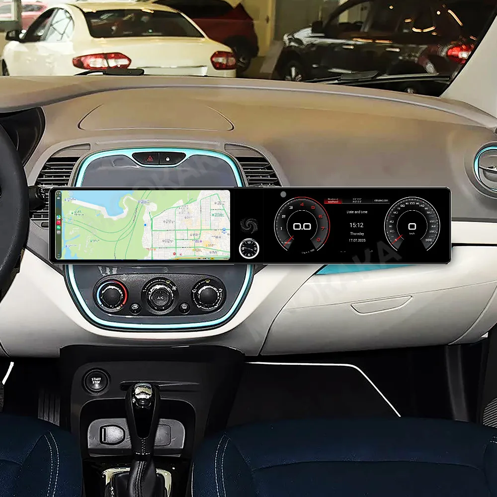 Qualcomm Android Radio For Renault Captur 2014-2017 Dual Screen GPS Multimedia Navigation Stereo Receiver player IPS Head Unit