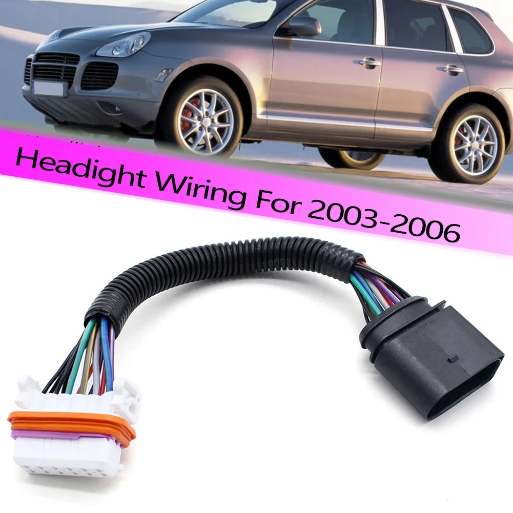 1Pcs Car Headlight Wiring Harness Replacement 95563123911 for-Porsche Cayenne 2003-2006 Xenon