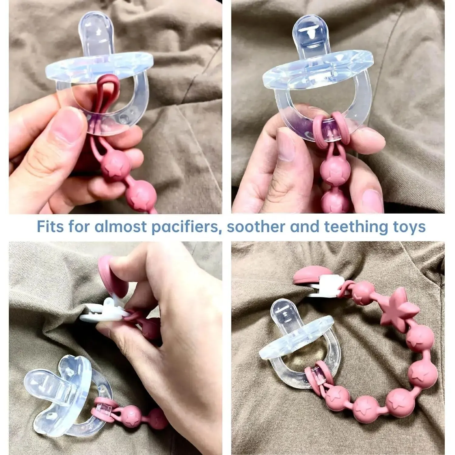 1PCS Promotional Food Grade Pacifier Hold Nipple Clips Chupetas Silicone Baby Pacifier Chain