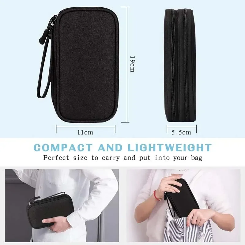 Travel Portable Handbag Mini USB Data Flash Drive Earphone Cable Case Digital Storge Bag U Disk Case Memory Card Organizer Bags