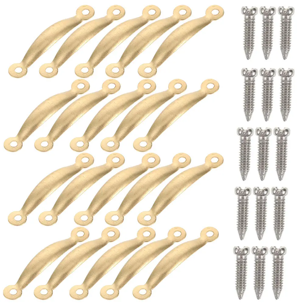 

1Set Miniature Furniture Handles Arc Shape Rust Resistant Metal Drawer Pulls for Dollhouse Mini House DIY Craft Decoration