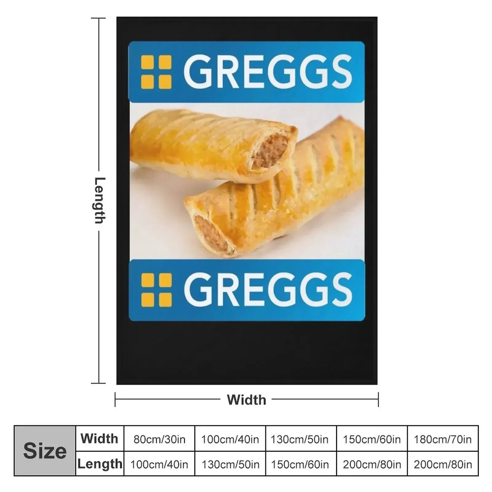 GREGGS Pasty Classic Throw Blanket Shaggy Cute Plaid Blankets