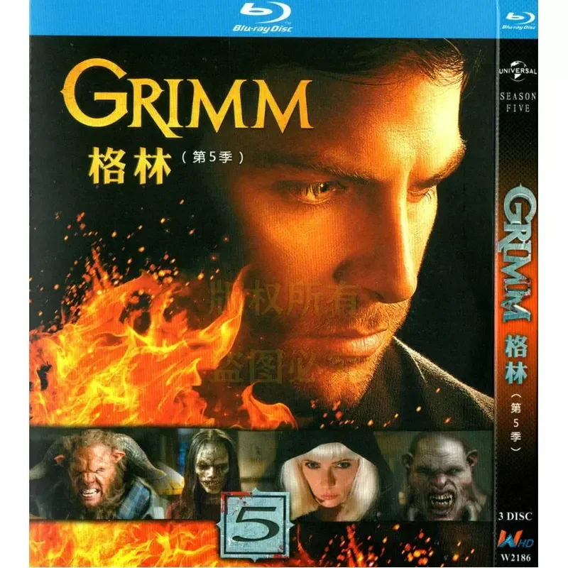 American Suspense Fantasy TV Series Grimm Season 1-6 BD Blu-ray High Definition 17 Discs