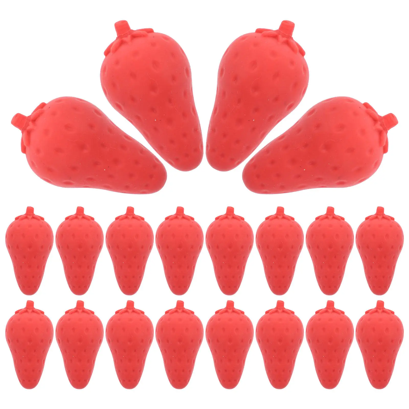 

20 шт. креативных ластиков в форме клубники, милые, забавные, оптом, для призов в классе, поощрений за домашние задания, сувениров для вечеринок