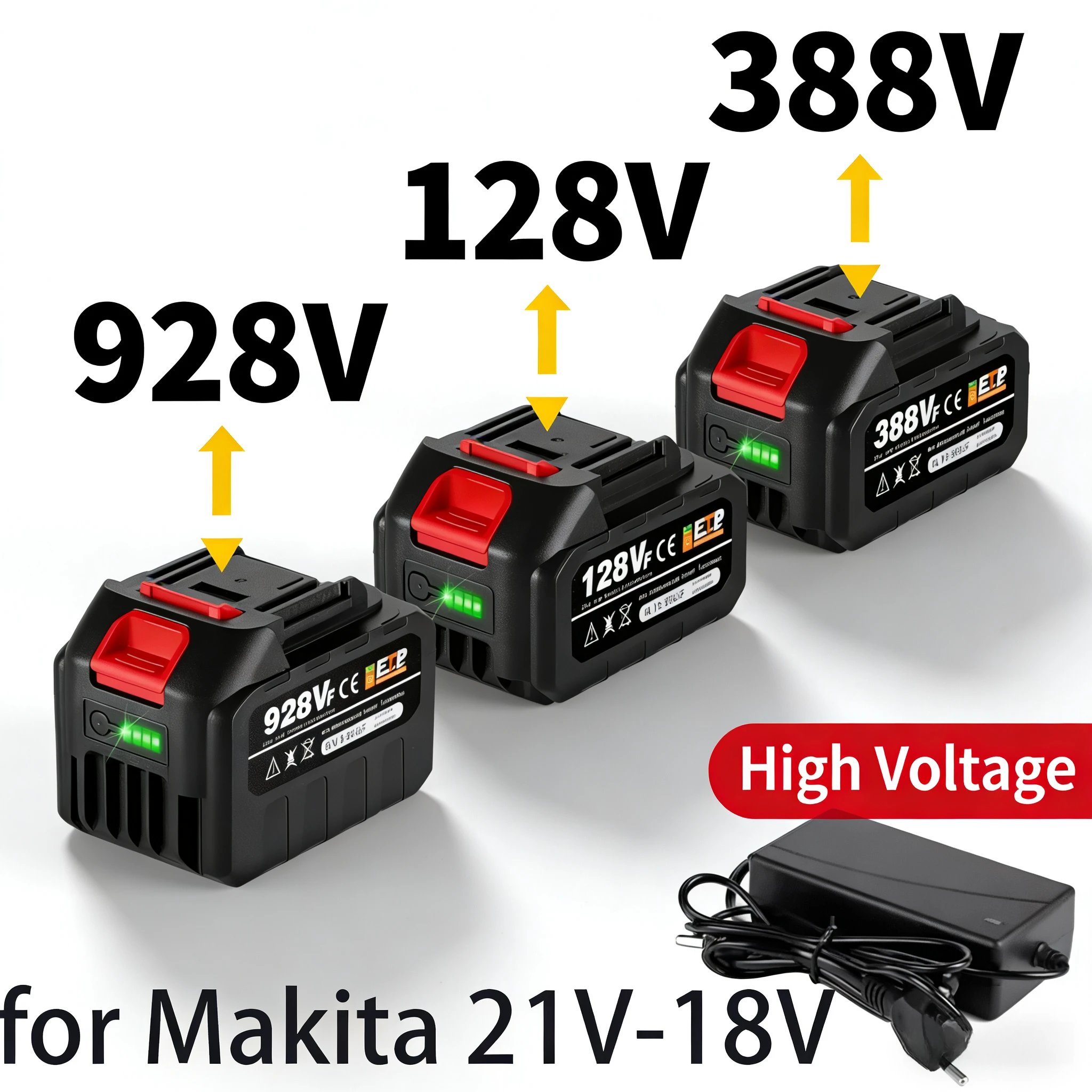 

18V 21V MAX Highpower Rechargeable Battery 388VF 3000mAh 6000mAh 9000mAh Lithium Li-ion Battery For Makita Electric Power Tools