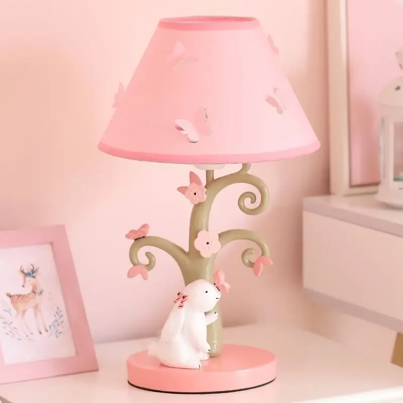 Adorable Cartoon Rabbit LED Night Light for Kids Room Bedside Table Lamp Modern Home Decor Gift for Girls Bedroom Lights