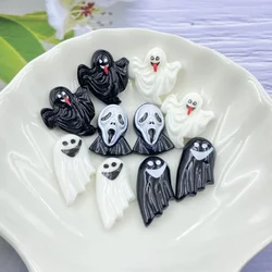 20PSC Halloween Pumpkin Head Bat Ghost Flat Back DIY Resin Figurines Scrapbook Home Decor Crafts