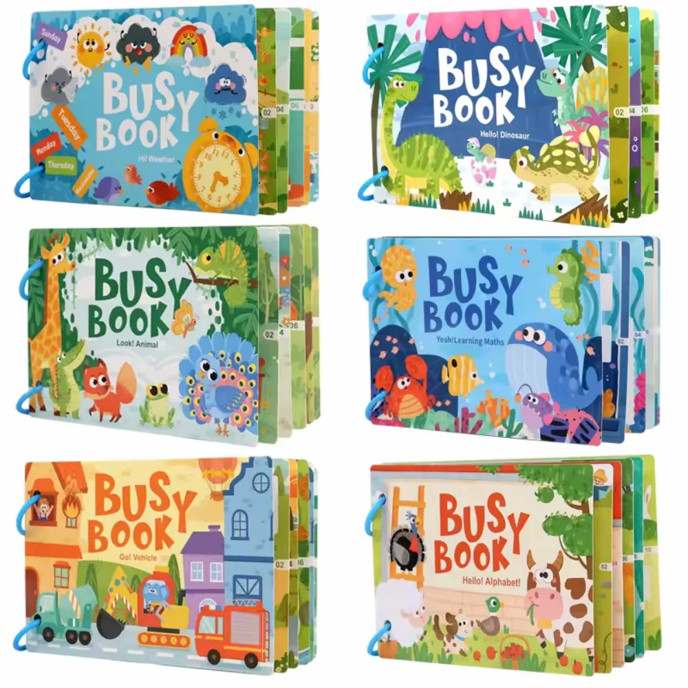 Picture 6: Busy Book Sticker Quiet Book for Kids Montessori Early Educational Toy Toddlers Matching Puzzles Game Baby Learning Toys Gifts