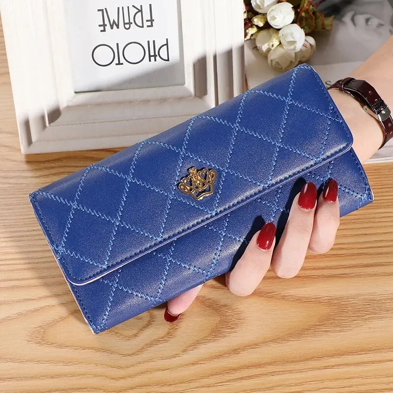 KISMIS Wallets for Women Cute Pink Pocket Womens Wallets Purses Plaid PU Leather Long Wallet Hasp Phone Bag Money Coin Pocket Ca