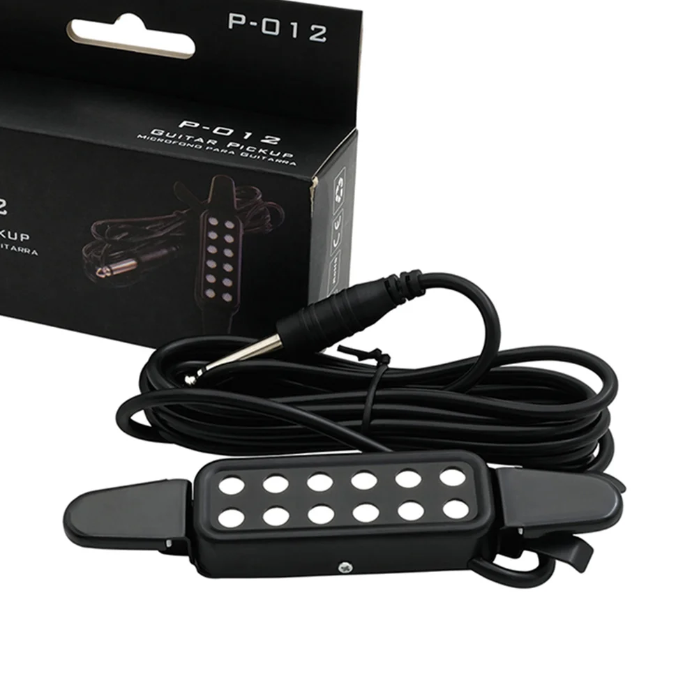 

Guitar Pickup Lightweight Acoustic Sound Hole Transducer No Drill Installation Folk Piezoelectric Pickup For Ukulele Bass