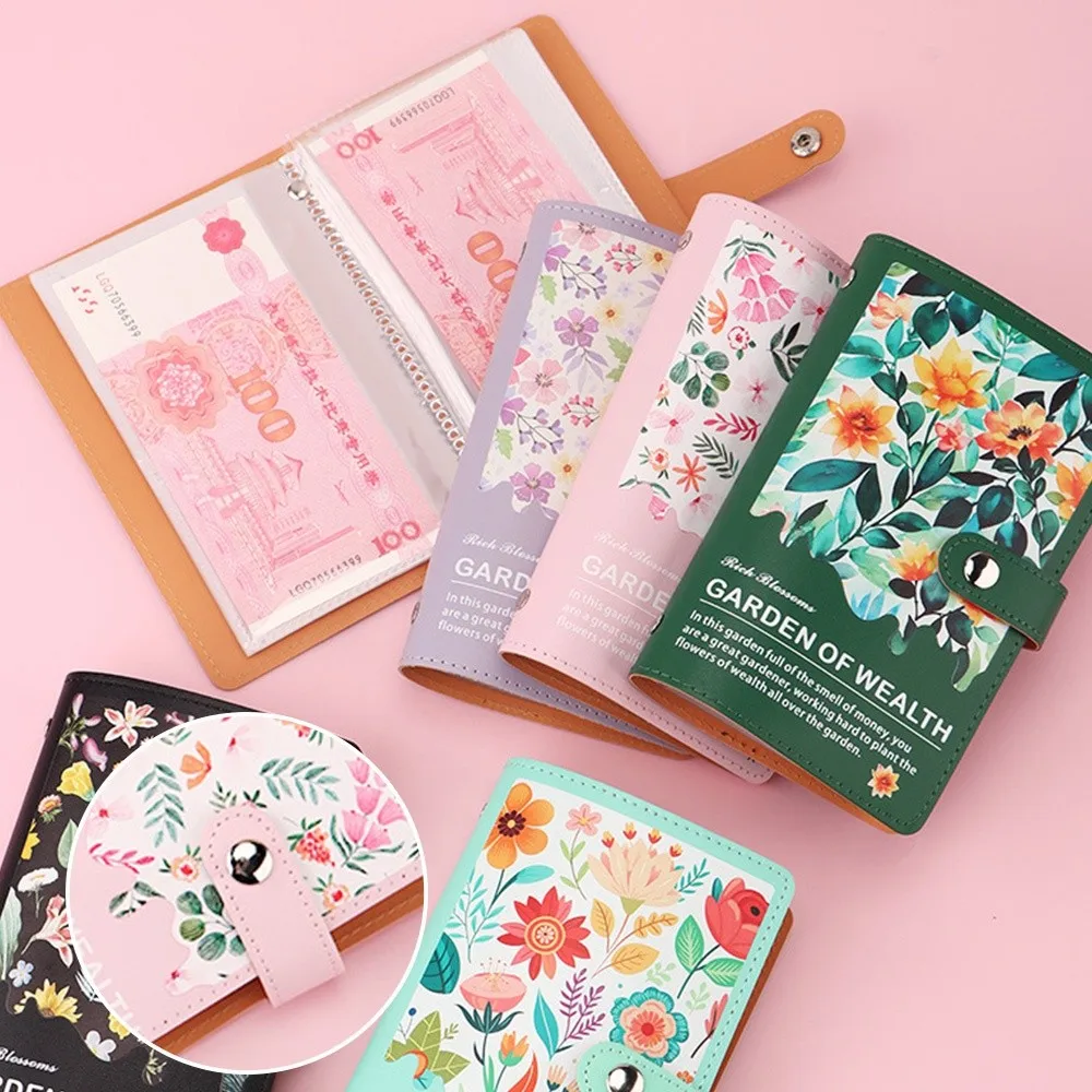 100 envelopes para economia de dinheiro Challeng PU multifuncional mini fichário desafio para economizar dinheiro reutilizável