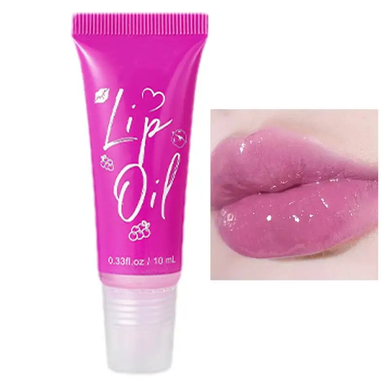 Moisturizer Fruit Lip Oil Transparent Fullness Lip Tint Gel Moisturizing Clear Lip Balm Mirror Glass Liquid Lipstick Lip Gloss