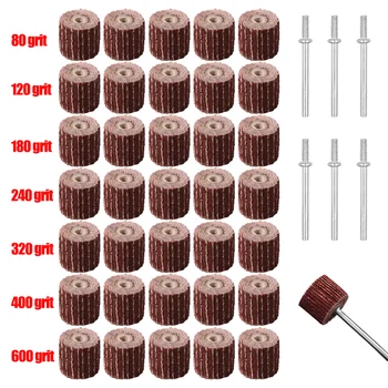 23 Uds. Ruedas de lijado de aleta de 10mm para accesorios Dremel, amoladora abrasiva, lijadora aleta, herramienta rotativa de taladro
