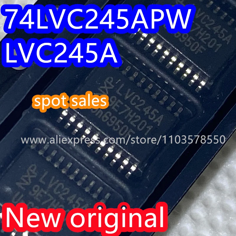 50PCS 100% Brand new original 74LVC245APW code LVC245A packaged TSSOP-20 tri state output eight bus transceiver IC chip