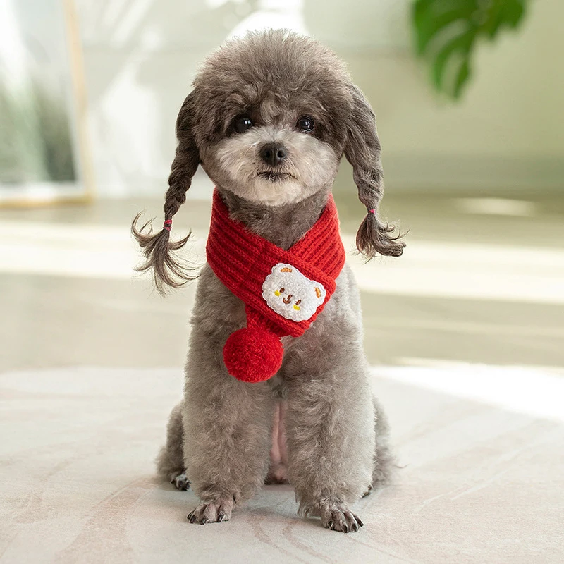 Puppy Scarf Adjustable Accesories Apparels Pet Products Grooming Clothes For Animal Neck Collar Dog Supplies 40-45 Cm