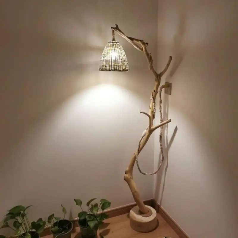 Dry Branch Log Tree Branch Art Deadwood Peeling Branch Bird Stand Lamp Holder Wall Hanger Branch Decoration