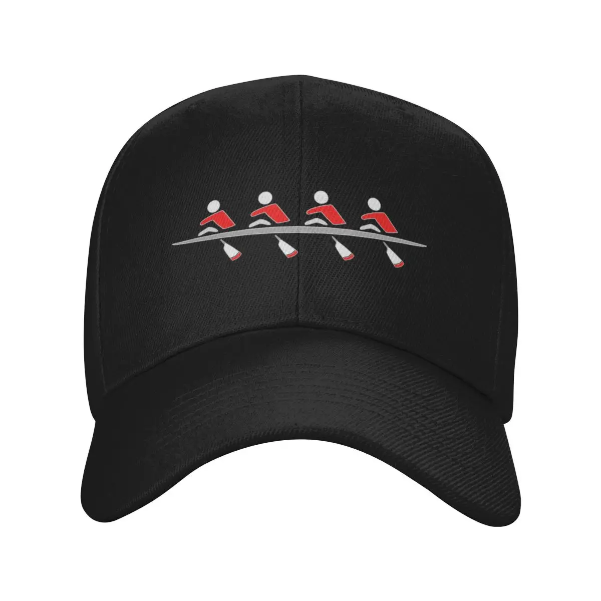 Fashion Rowing - Quad Red Black Dark Background baseball cap Adjustable Denim Hat Caps For Women