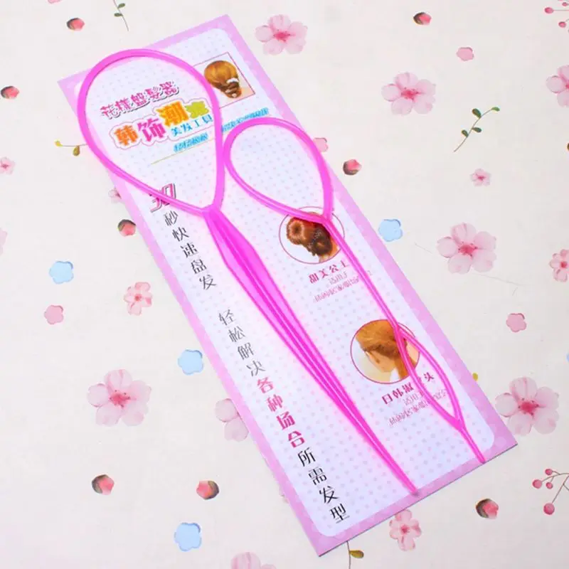 2 Pz/set Donne Ragazze Coda Cavallo Styling Maker Strumenti Clip Legami Dei Capelli Braider Accesso Dropshipping