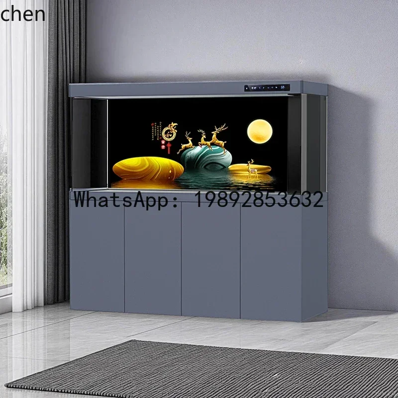 

b13 fish tank bottom filter household living room floor medium and large ultra-white ecological screen aquarium