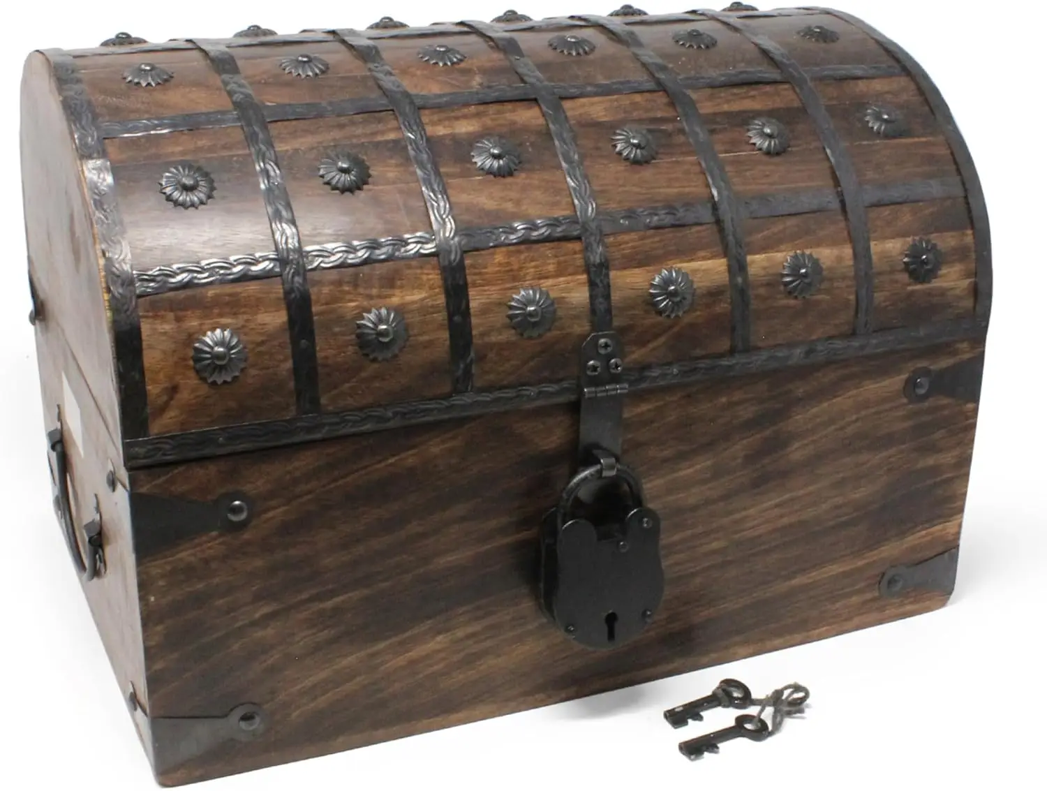 Lock and Skeleton Key - Storage and Decorative Box (X-Large 16 x 11 x 10.5)