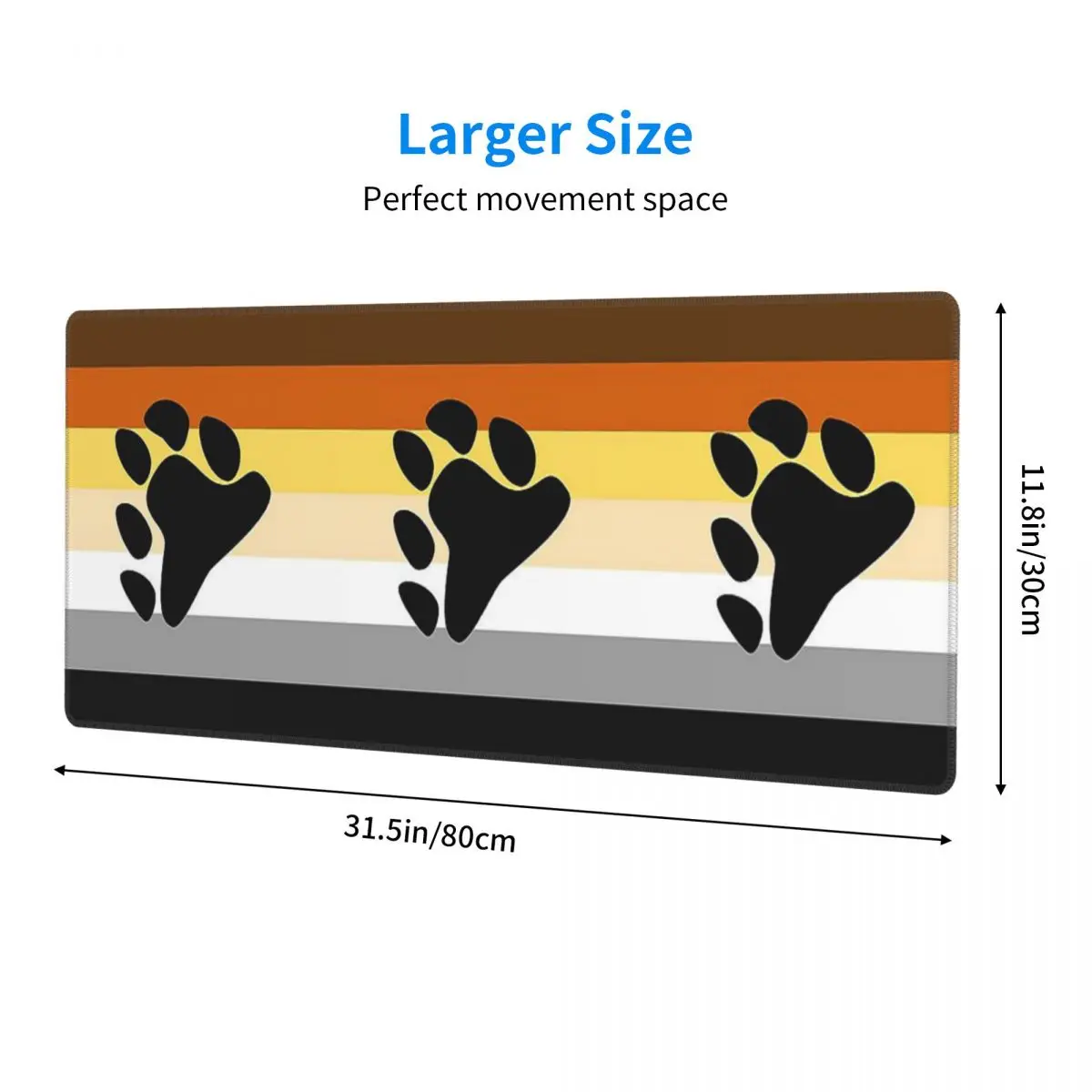 Lgbt Gay Bear Pride Flag Large Mouse Pad Computer Keyboard Mouse Mat Gamer PC Laptop Desk Mat Office Accessories Table Mats