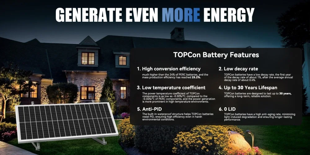 RVPOZWER 12.8V 400/200/100W Rigid Solar Panel 12BB N-Type Solar Cells Monocrystalline Silicon Waterproof Solar Panel Home/RV