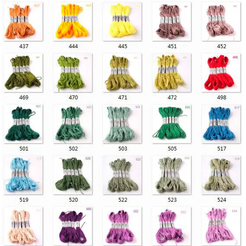 433---581--10 pcs cross-stitch  Embroidery Thread Floss Sewing Skeins Craft DIY Bracelet braided