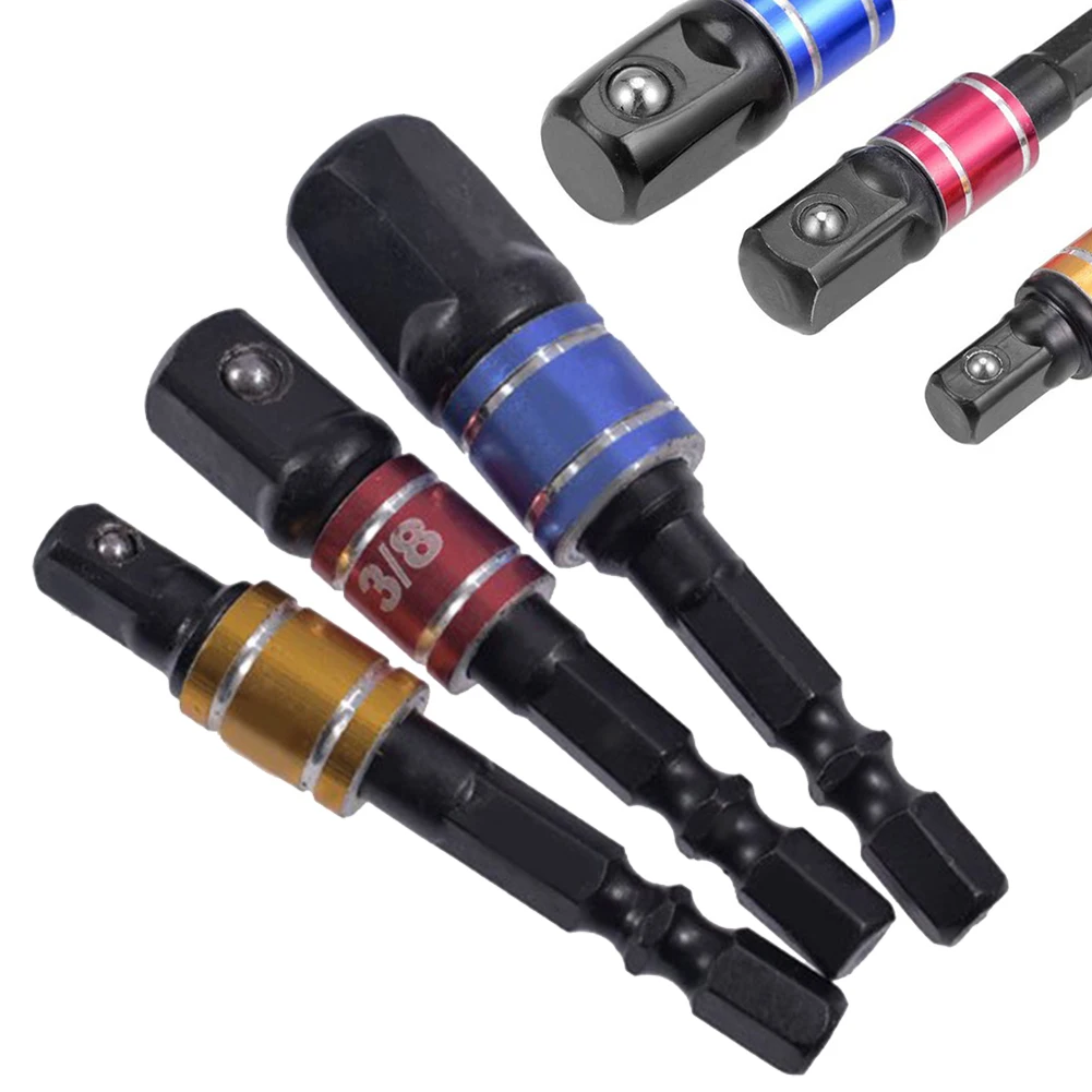 Adattatore per presa per utensili con codolo esagonale 1/4 (6,35 mm) 3/8 (9,5 mm) 3 pezzi Barra di prolunga in acciaio al cromo vanadio Squisita