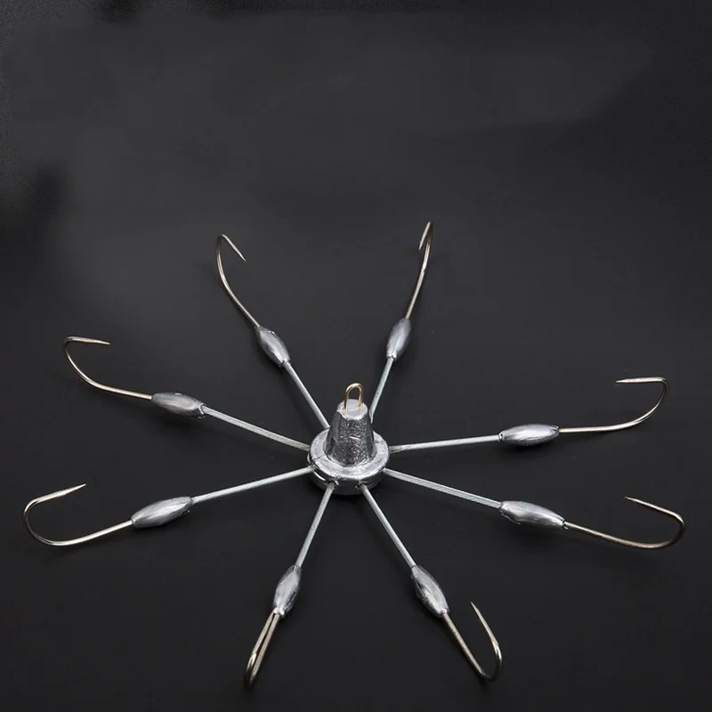 Fishing Crab Hook 6/8/10 Hooks Crabs Trap Fishhook with Lead Explosion Fishing Hooks