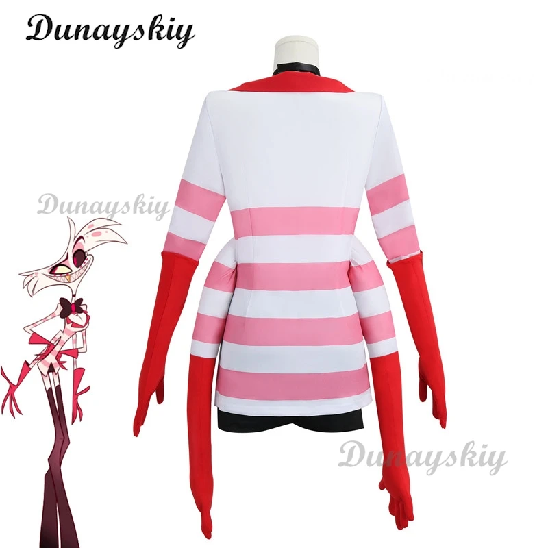 Hazbin Cosplay Hotel Staub Engel Cosplay Kostüm Uniform Frauen Mädchen Geburtstags feier Kleid Karneval Halloween Kostüm