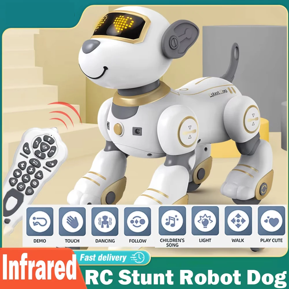 

Smart Electronic Animal Pets RC Robot Dog Voice Remote Control Toys Funny Singing Dancing Robot Puppy Children's Birthday Gift
