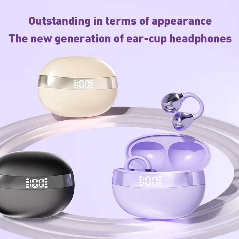 2025 New Edition AI Translation Clip-On Earbuds Open Ear Headphones Wireless Bluetooth Ear Buds Lightweight Comfort, Stable Fit - Image 6