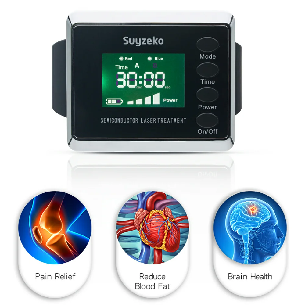 

Laser cardio vascular disease & diabetes & hypertention therapy cold low level laser wrist watch