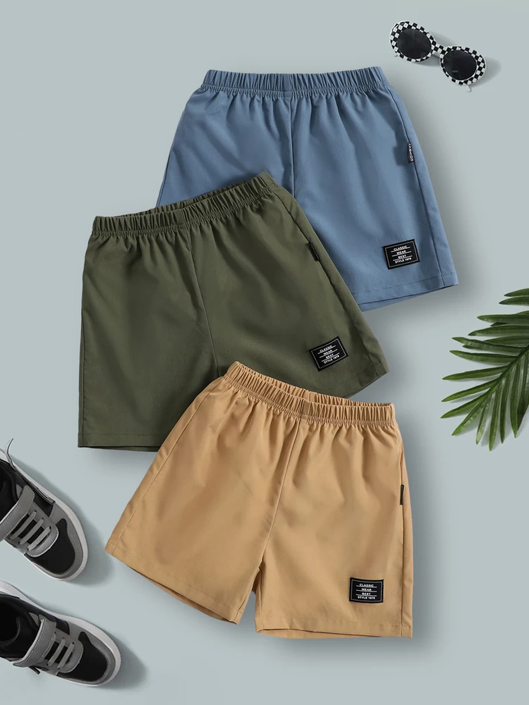 Boys shorts new summer children fashion simple pants boys handsome loose casual pants children style shorts 3 pieces