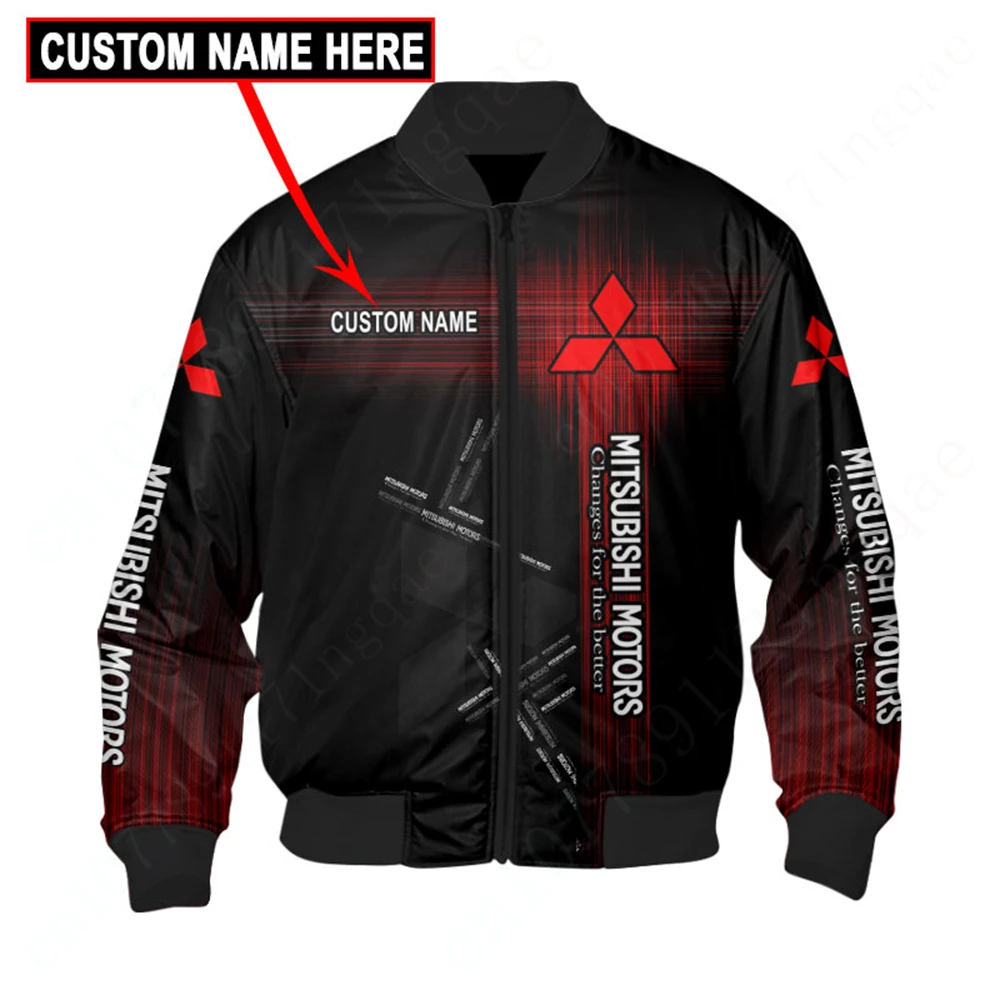 

Mitsubishi Bomber Jacket Techwear Baseball Uniform Windbreaker Thick Coats Harajuku Parkas 3D Jacket Jackets For Men's Clothing