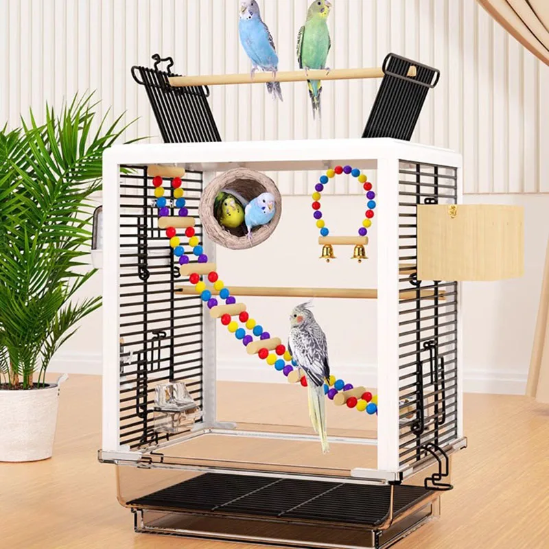 Animal Pet Bird Cages Budgie Chinchilla Rabbit Pigeon Carrier Feeder Quail Bird Cages Toys Cage Pour Oiseaux Birdhouse Garden