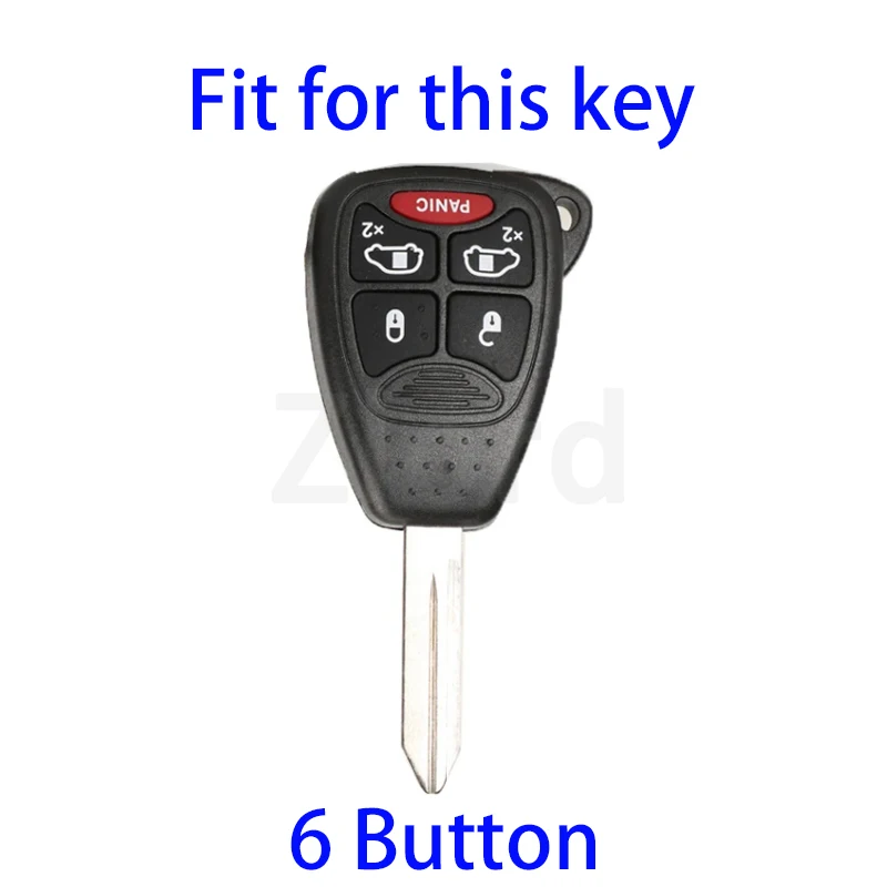 Coque de clé de voiture à distance pour Dodge pyramDurango, 6 boutons, Jeep Grand TraffFor, fusible 300, accessoires Aspen