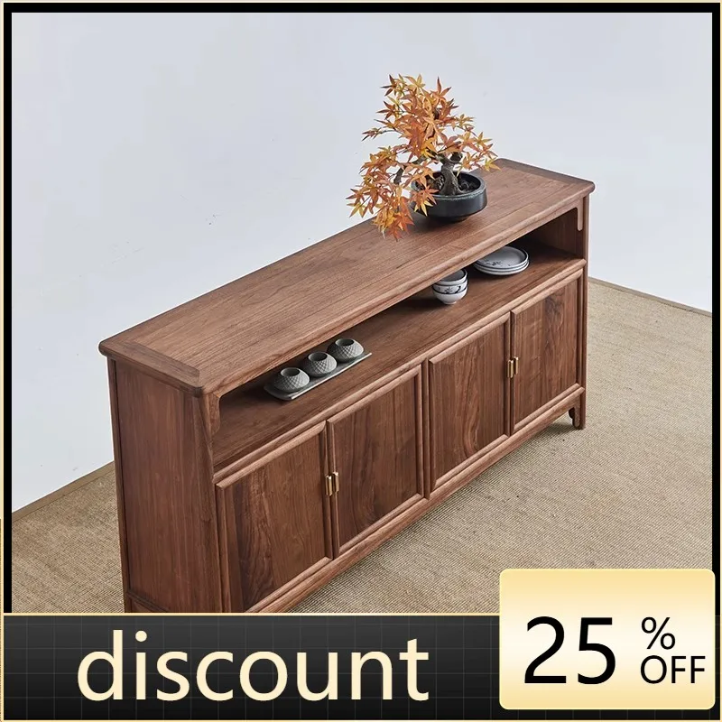 LMM new Chinese-style dining side cabinet, bedroom storage against the wall, household real-entry entrance cabinet