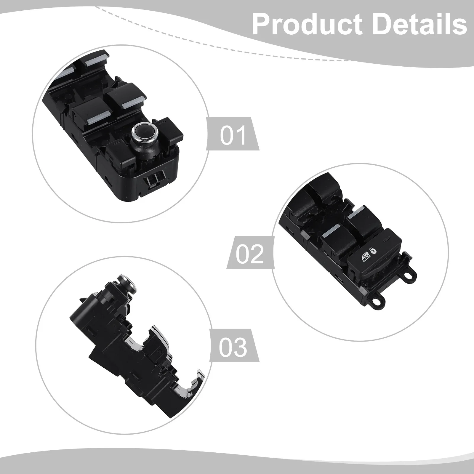 Vehicle Restoration As Shown In The Figure Driver Side Window Switch Complete Package Included Plastic And Metal Construction