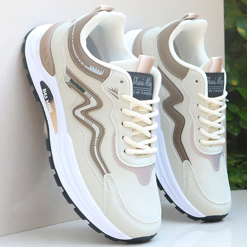 Waterproof Leather Surface Men's Sports Shoes Spring Autumn Casual Travel Running Shoes Brand New 2026 Model Breathable PU In...