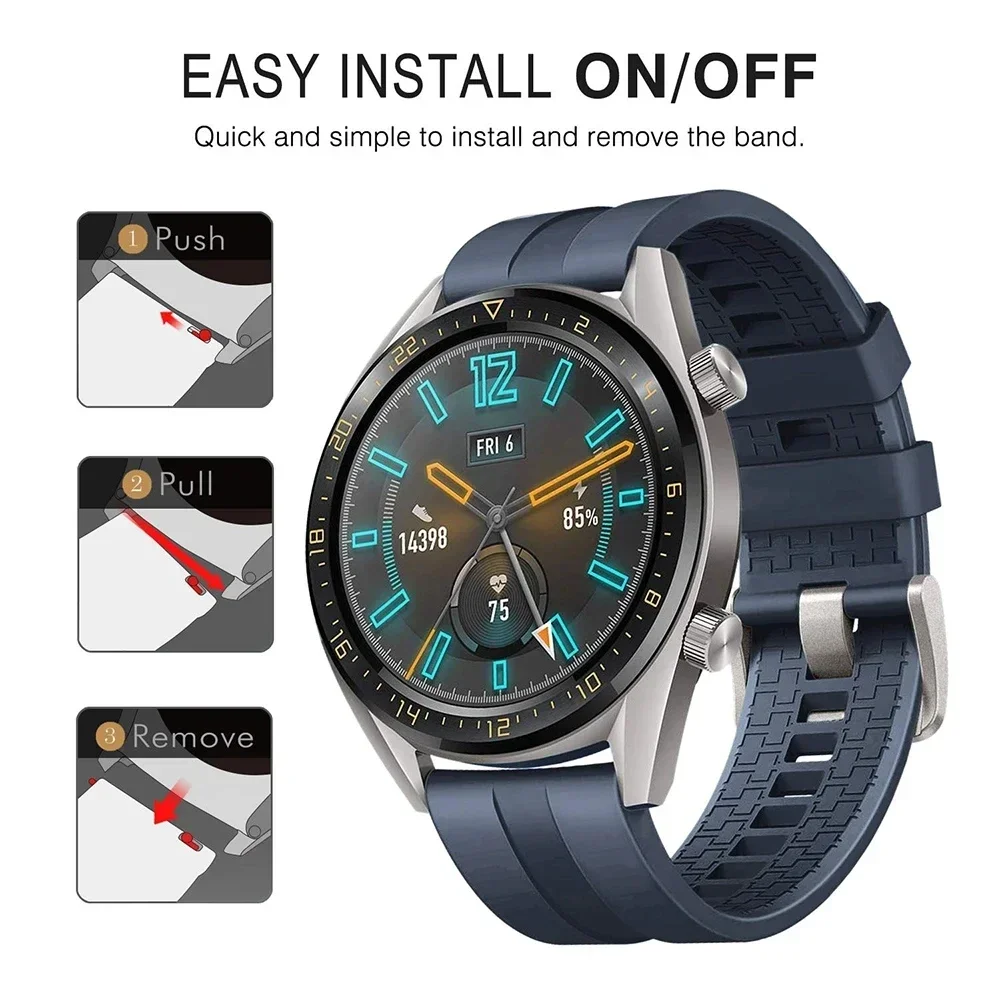 20 22mm Strap For Huawei Watch GT 5 GT4 GT3 GT2 Gt2 Pro 42 46mm WATCH4 Pro Silicone Band HONOR Watch 4 Pro GS ES Magic Watchband