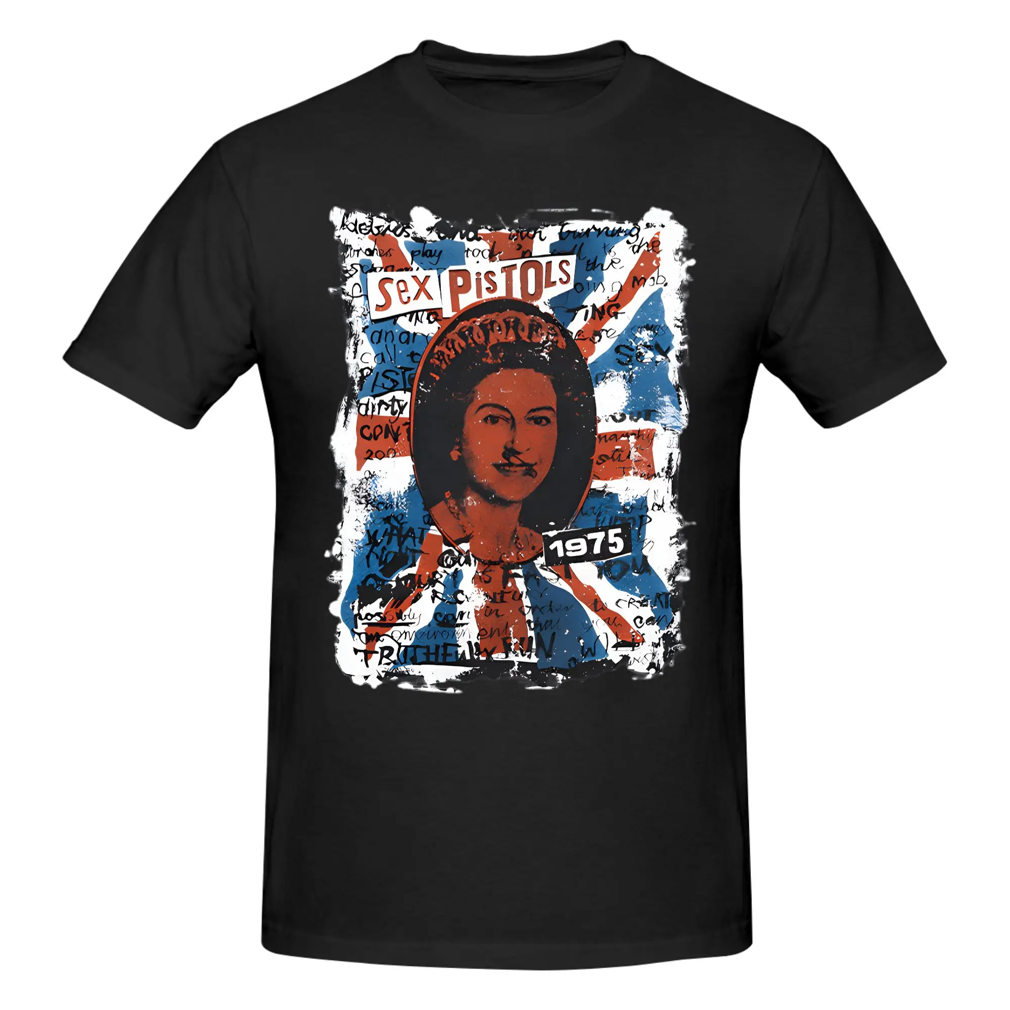 فاسق روك ريترو 80s فرقة الموسيقى أسطورة مسدسات الجنس تي شيرت القطن الخالص تي شيرت س الرقبة بلايز ملابس عادية قصيرة الأكمام