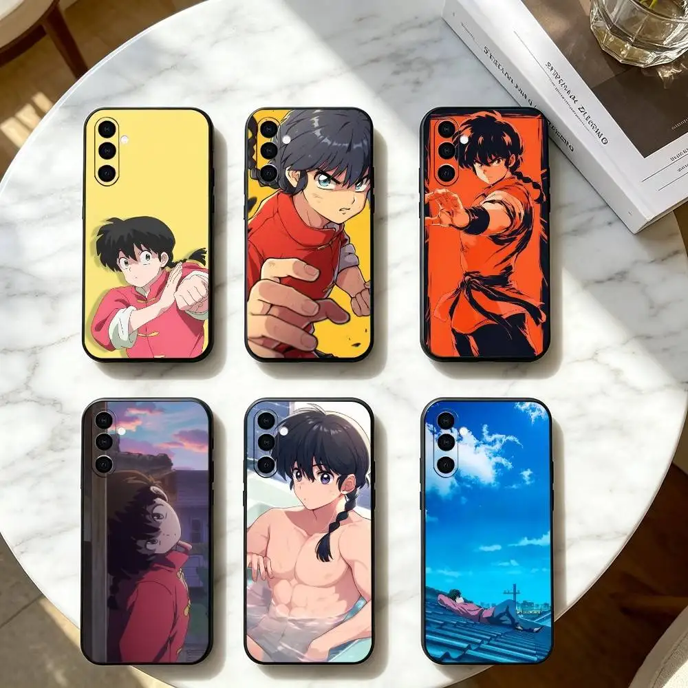 Manga Comics Saotome R-Ranma Phone Case For Samsung Galaxy A73,A72,A71,A70,A53,A52,A51,Soft Silicone Black Cover