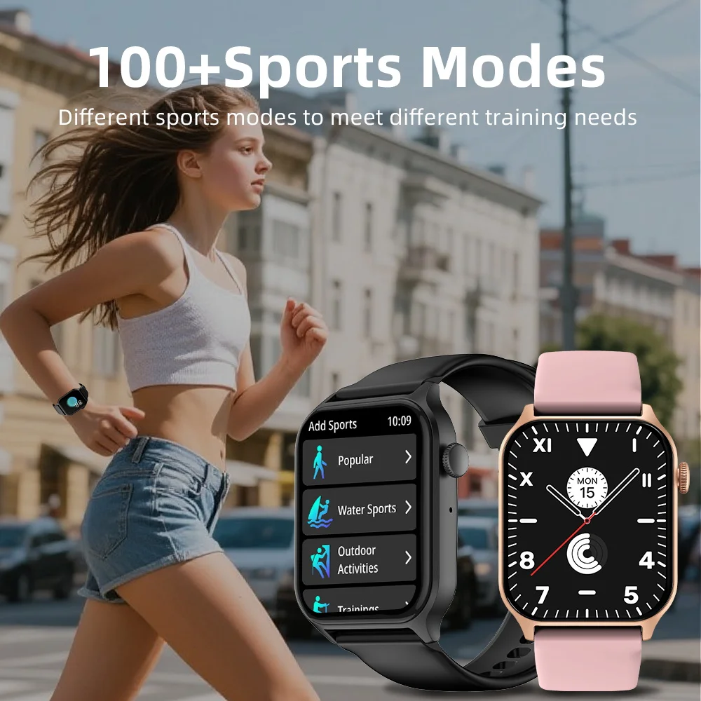 PEJE 남성용 및 여성용 다기능 스마트 시계 고품질 - 4.65cm 화면, Watsapp 메시지 알림 지원