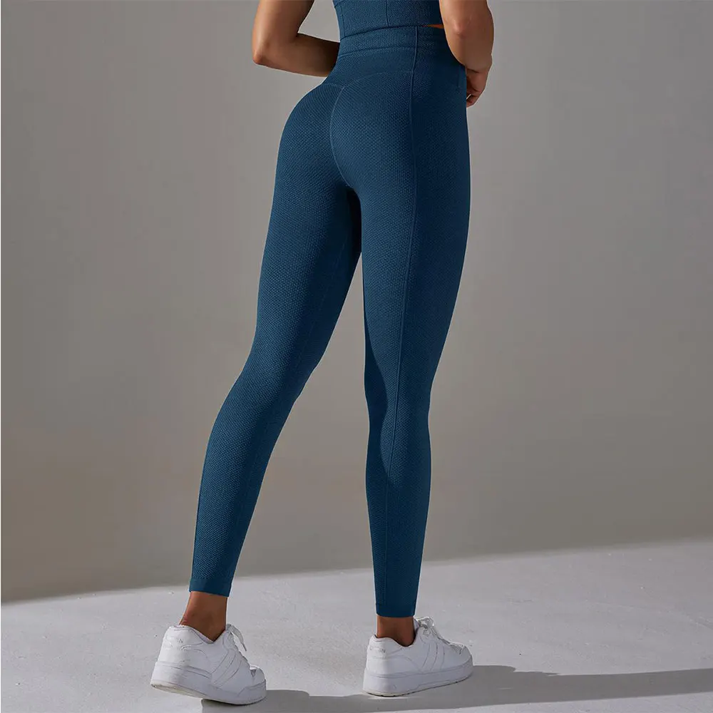 Leggings da donna per Fitness pantaloni da Yoga collant sportivi senza cuciture Scrunch Butt Legging palestra Push Up Pantalones Leggings da