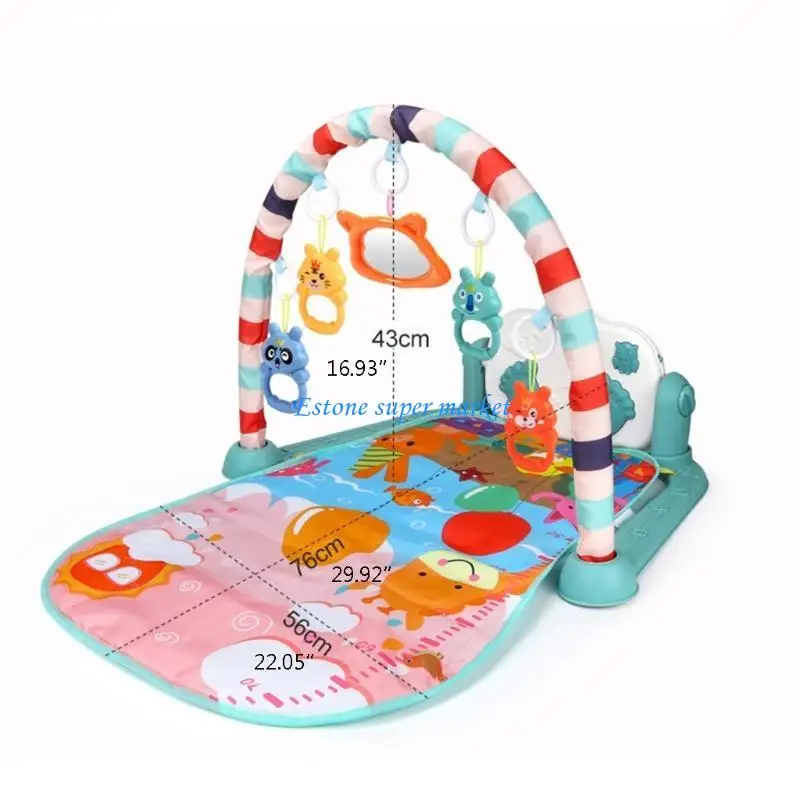 090B 43x7 6ซม./16.93x29.92inเด็กเกมPadอุปกรณ์เสริมเด็กตกแต่งห้องเป็นมิตรกับสิ่งแวดล้อมPleasantของเล่นสีเขียว/สีแดงPad